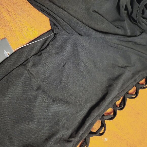 Always Indigo ~ Sz 1XL ~ Blouse with Cut Out Sleeves ~ NWT - Picture 3 of 8